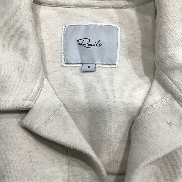 Rails Steffi Jacket Women’s S Heather Stone Utility Button Front Shirt Shacket - Picture 3 of 8